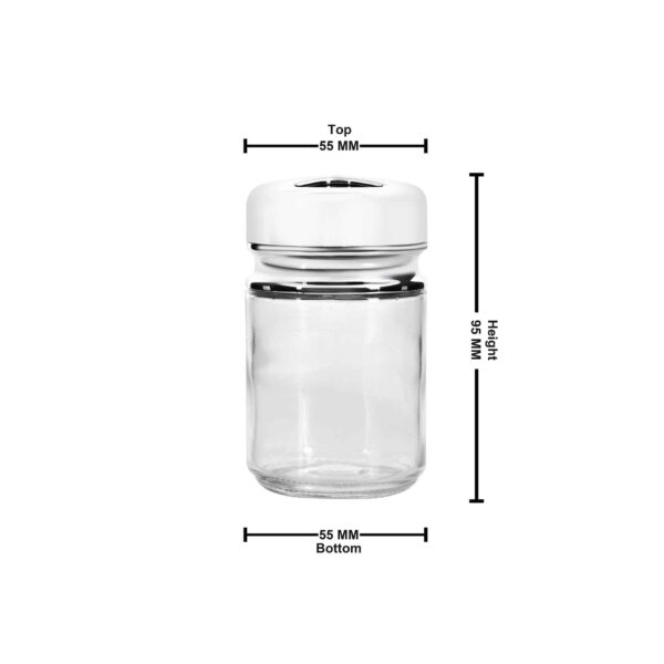 Glass 12pc spice jar set - Image 4