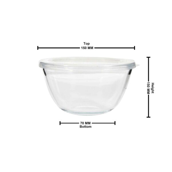 100% Borosilicate Mixing Bowl 800ml - Image 4