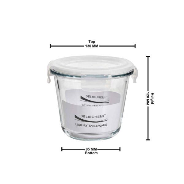 100% Borosilicate Round Food Container 750ml - Image 4