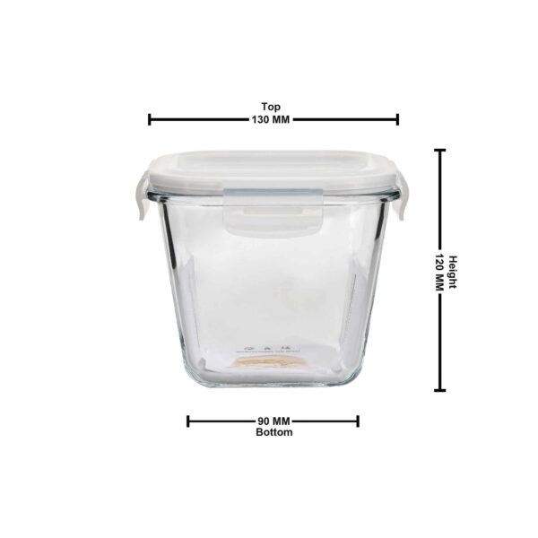100% Borosilicate Square Food Container 900ml - Image 5