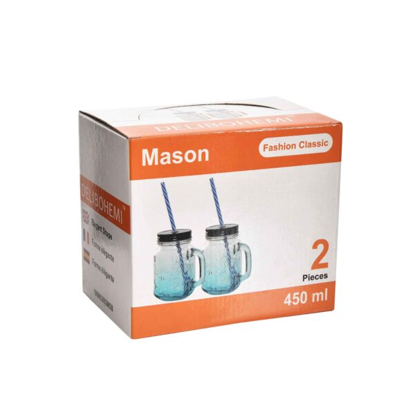 Glass mason jar 2pc set 450ml - Image 37