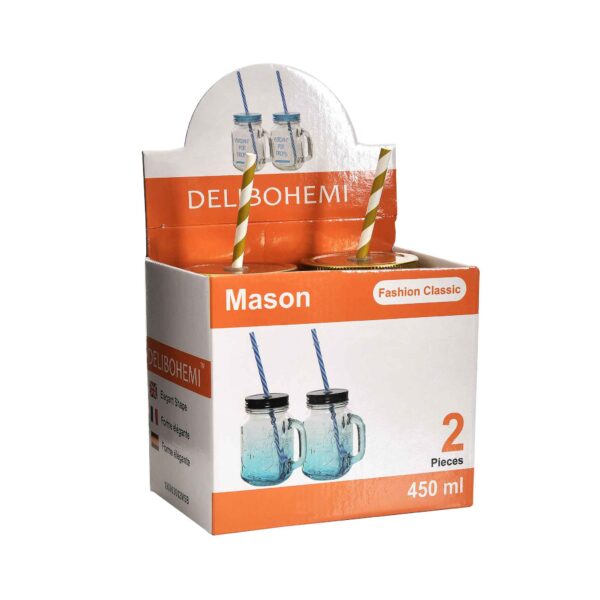 Glass mason jar 2pc set 450ml - Image 36