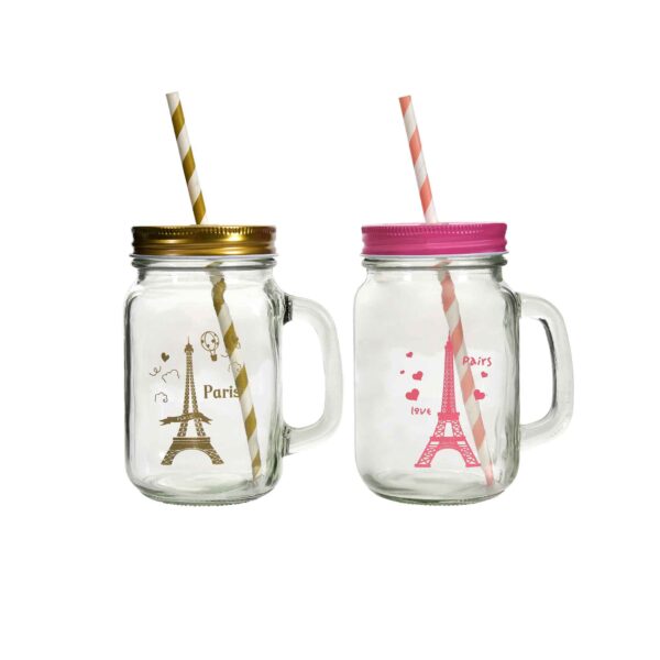Glass mason jar 2pc set 450ml - Image 23