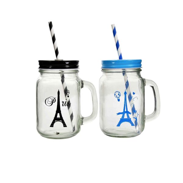 Glass mason jar 2pc set 450ml - Image 17