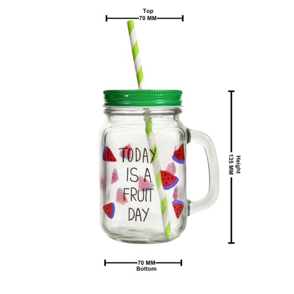 Glass mason jar 2pc set 450ml - Image 8