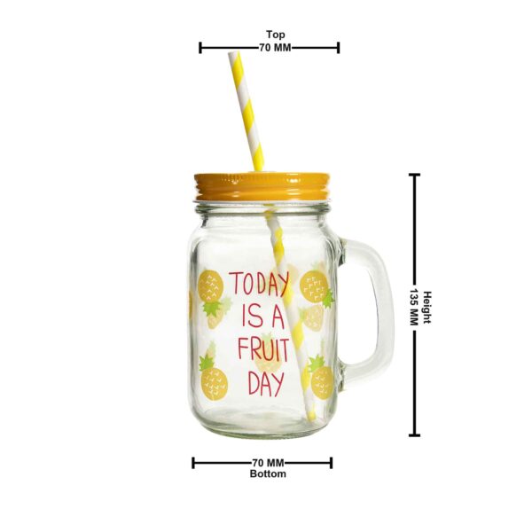 Glass mason jar 2pc set 450ml - Image 5