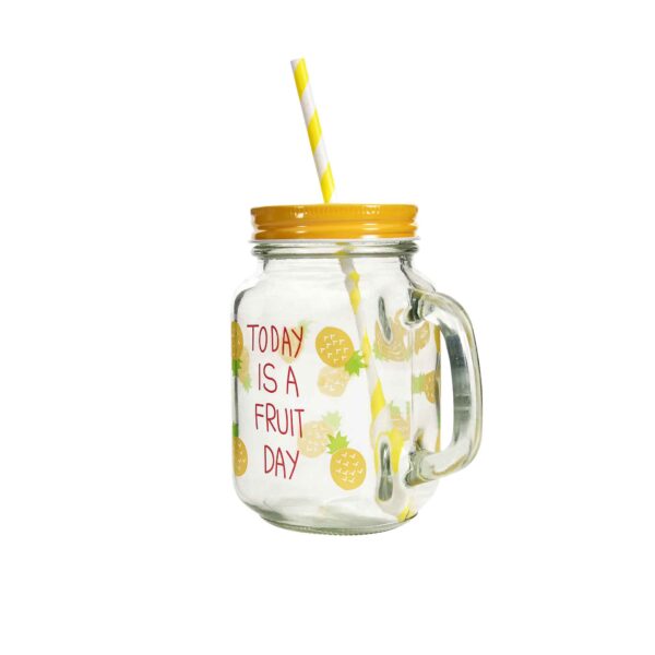 Glass mason jar 2pc set 450ml - Image 4