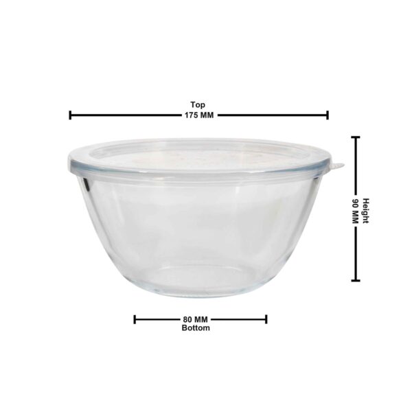 100% Borosilicate Mixing Bowl 1050ml - Image 4