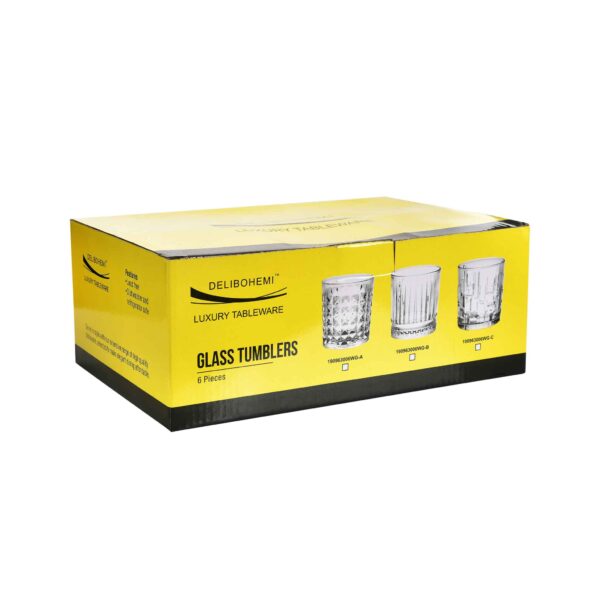 6pcs Crystal Whiskey Tumbler Set 330ml - Image 15